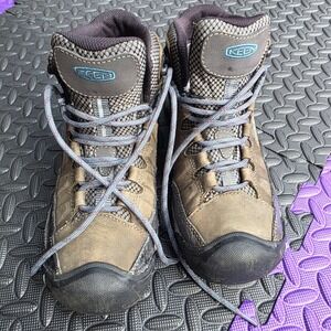 Keen Targhee III Waterproof Hiking Boots Mens 8.5 Brown Grey Teal 1023040